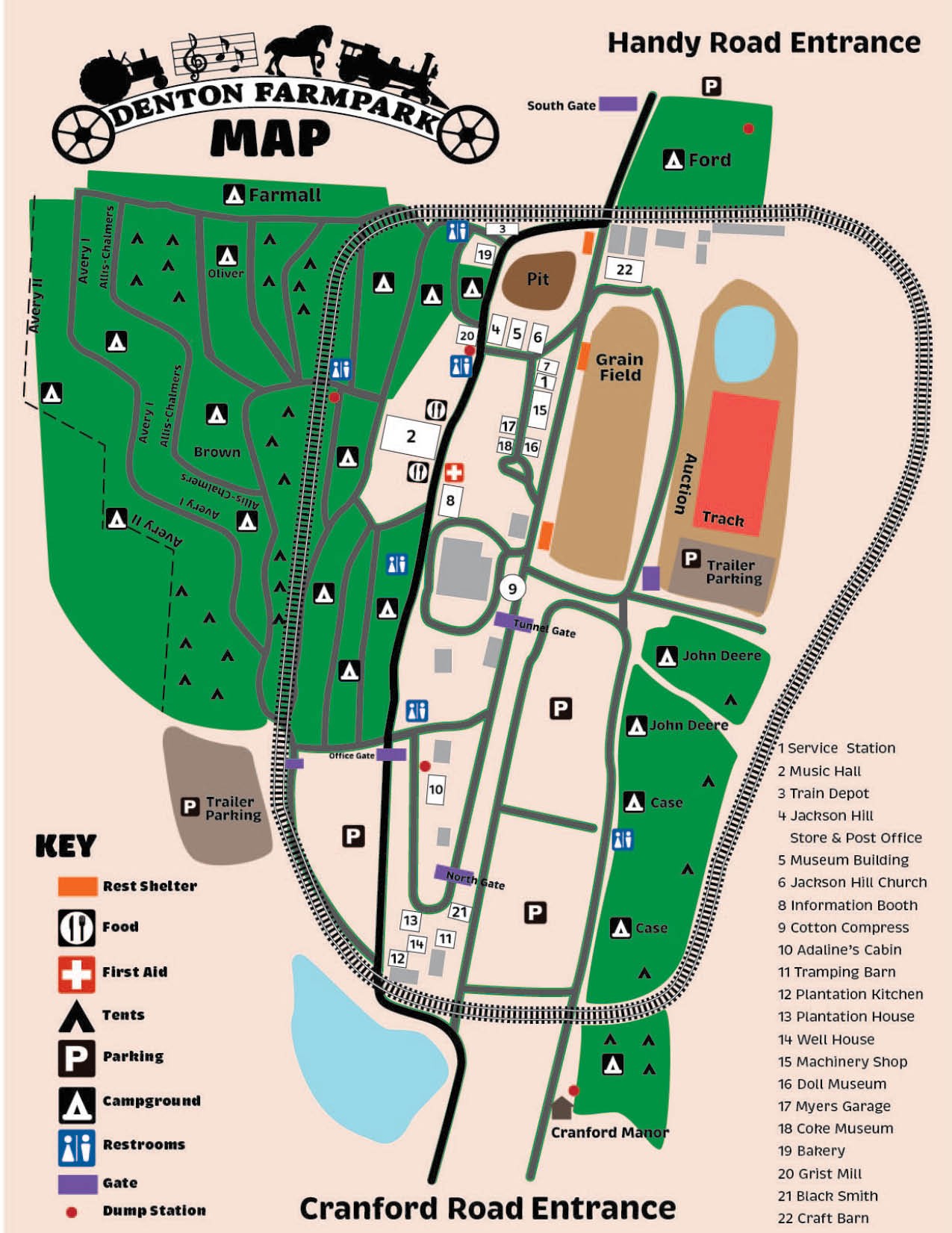 Map Denton Farmpark